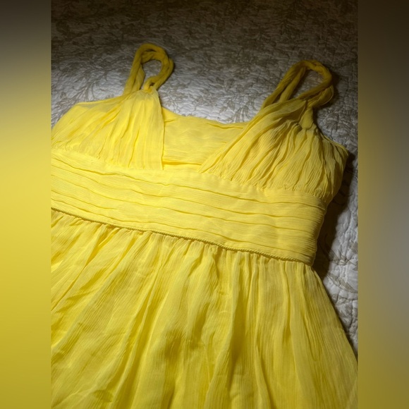 Banana Republic Silk Chiffon Babydoll Party Mini Dress Empire Waist, size 12 - Picture 2 of 16